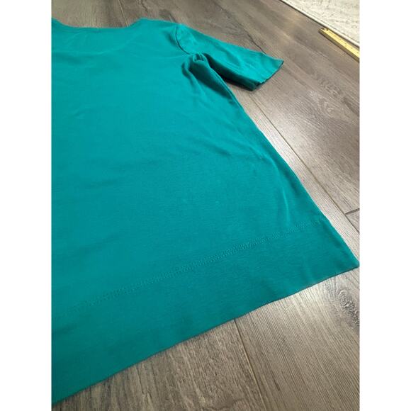 Chico’s The Ultimate Tee V-Neck Top Teal Green 100% Pima Cotton Size 1 (M) - Picture 7 of 7